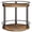 Rustic Brown + Black, variant on Lazy Susan Organizer, Rotating Spice Rack, 2 Tier Spice Turntable Organizer, Industrial Turntable Spice Holder, for Kitchen Countertop and Cabinet, Compact and Versatile, Rustic Brown