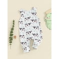 thumbnail image 4 of Suealasg Baby Boys Girls Jumpsuit 6 12 18 24 Months Infant Sleeveless Cow Dinosaur Print Tank Romper Newborn Boys Girls Summer One Piece Clothes, 4 of 7