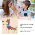 thumbnail image 3 of Wooden Lacing Threading Toys, Strength Training Hand Eye Coordination Toddler Toy, 3 of 8