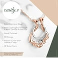 thumbnail image 4 of Emily C Original Patented Ring Holder Necklace - Stainless Steel - Women & Men Wedding / Engagement Ring Necklace Holder - Gift for Her - Mother, Mom, Wife, Nurse, Doctor (Scallop), 4 of 8