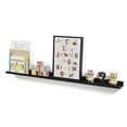 thumbnail image 5 of Wallniture Denver 46" Floating Picture Ledge Wall Shelf Hanging Bookshelf Modern Decor Vinyl Record Storage, Black, 5 of 9