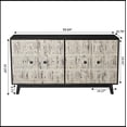 thumbnail image 3 of 59.84" 4 Doors Vintage Sideboard ,Freestanding Sideboard Storage Cabinet Entryway Floor Cabinet, 3 of 10
