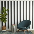 thumbnail image 3 of Tempaper Stripe Black & White Peel and Stick Wallpaper, 20.5" x 16.5', 3 of 5