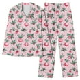 thumbnail image 4 of Tnhcen Holiday Women’s Christmas Print Pajama Set Long Sleeve Button Front Pajamas Soft Elegant Sleepwear Pjs Homewear S-3XL, 4 of 7