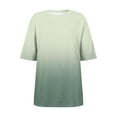 thumbnail image 3 of Women Sports Shirt Short Sleeve Loose with Slits Polyester Casual Daily Workout Wear, 3 of 4