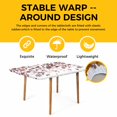 thumbnail image 4 of Leaves Table Cloths for 4 Foot Rectangle Tables, Pink Brown Summer Botanical Patio Waterproof Elastic Fitted Tablecloths, Washable Rectangular Table Cover for Camping, 4 of 8