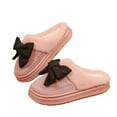 thumbnail image 5 of House Slippers Women Men Non-Slip Slip-on Round Toe Flats Casual Versatile Bow Fall Winter Outdoor Indoor Warm Slippers Home Slippers, 5 of 10