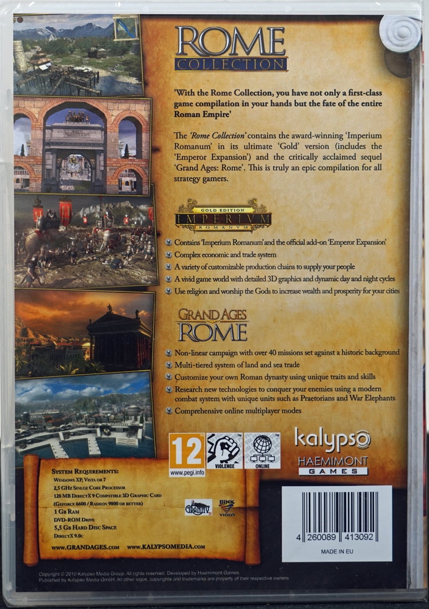 Rome Collection 3 PC DVD Pack - Grand Ages Rome + Imperium Romanum