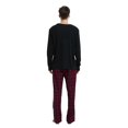 thumbnail image 4 of Amaxer Mens Cotton 2-Piece Flannel Pajama Sets - Crew Neck Knit Top Flannel Plaid Pants | Soft, Breathable Sleepwear for Men, 4 of 5