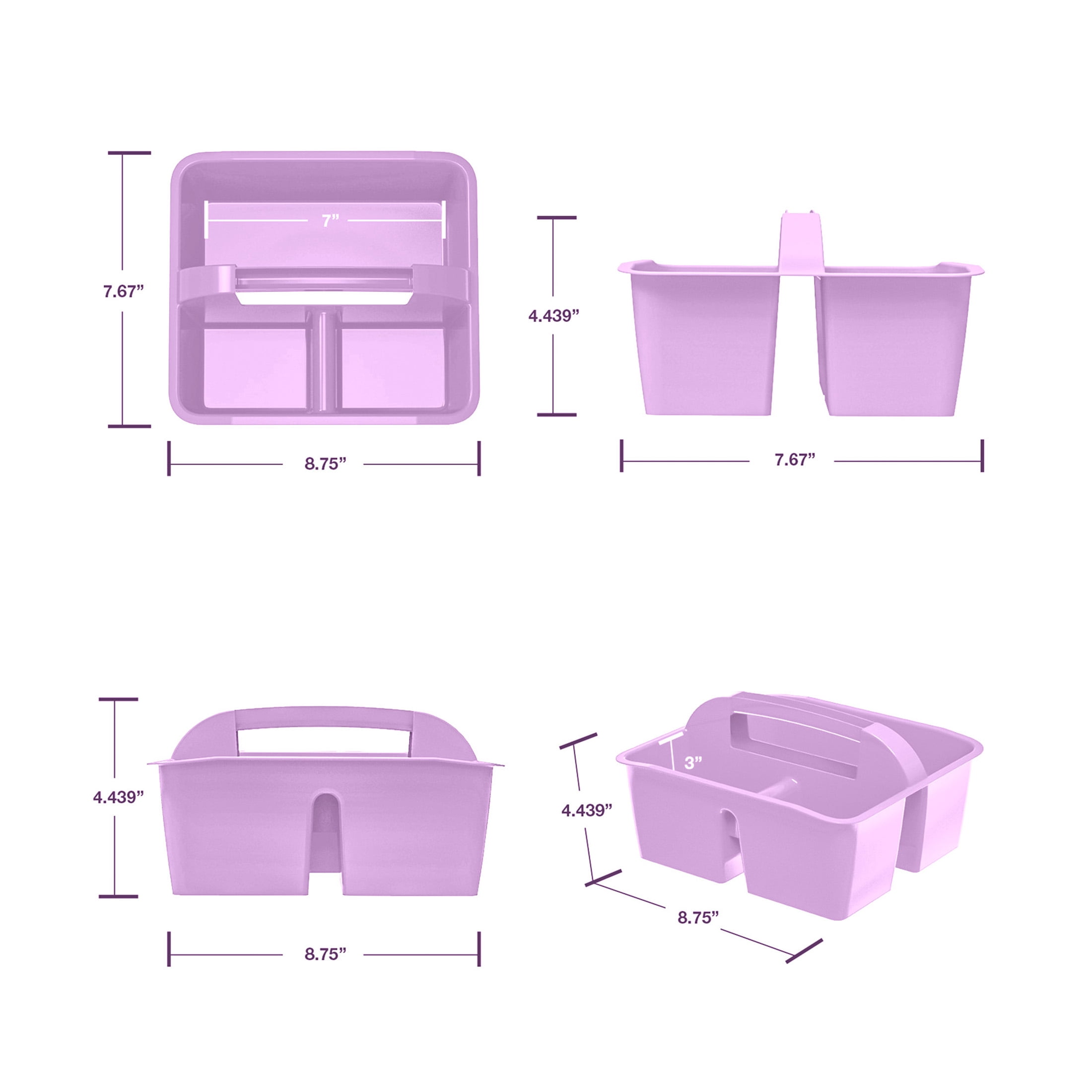 Pen+Gear Caddy, 8.75 x 7.68 x 4.44 in, Lavender Sunrise, 8-Pack
