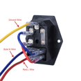 thumbnail image 4 of FrostHike 2PCS 10A 250V Rocker Switch Power Socket Inlet Module Plug 5A Fuse Switch with 5Pcs 16-14 AWG Wiring 3 Pin IEC320 C14, 4 of 5