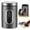 Grey, variant on Clearance Food Storage under $6 Tea Coffee And Sugar Canisters Set Grey Transparent Window Airtight Storage Containers Kitchen Caddy Stainless Storage Jars