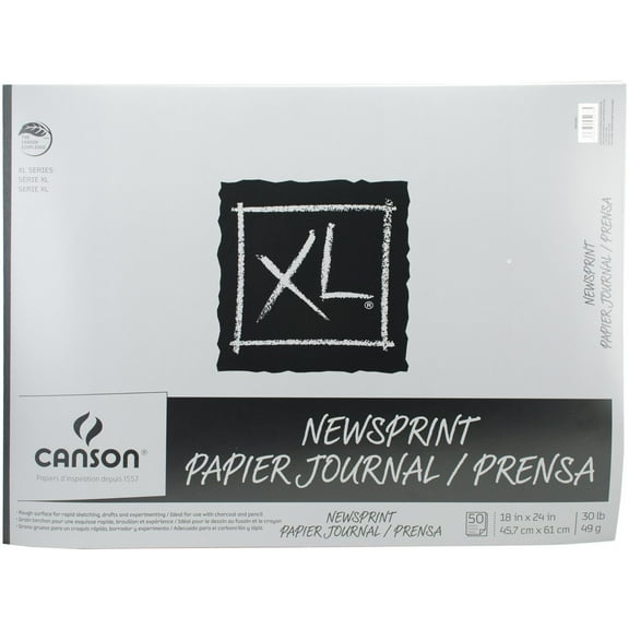 Canson XL Newsprint Pad - 18" x 24", 50 Sheets