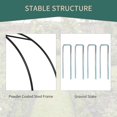 thumbnail image 3 of Black Metal Garden Arch with Gate - 49" Arbor Trellis for Climbing Plants, Roses & Vines - Outdoor Wedding Decor & Entryway Accent, 3 of 7