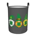thumbnail image 1 of Balery Spring St Patrick’S Day Irish Gnomes Cesta de ropa redonda con asas, impermeable, independiente, para ropa, juguetes, dormitorio y familia-Small, 1 of 6
