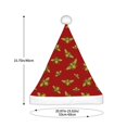 thumbnail image 3 of KLL Christmas Hats for Adults Plush Hohey Bee Golden Print Santa Hat Xmas Fluffy Santa Claus Hat for Women Men, 3 of 6