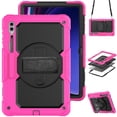 thumbnail image 1 of XYX For Samsung Galaxy Tab S10 Ultra/S9 Ultra/S8 Ultra Case 14.6 inch, 360 Rotating Shockproof Cover with Stand, Screen Protector, Shoulder Strap (SM-X920/X910/X900), Rose, 1 of 7