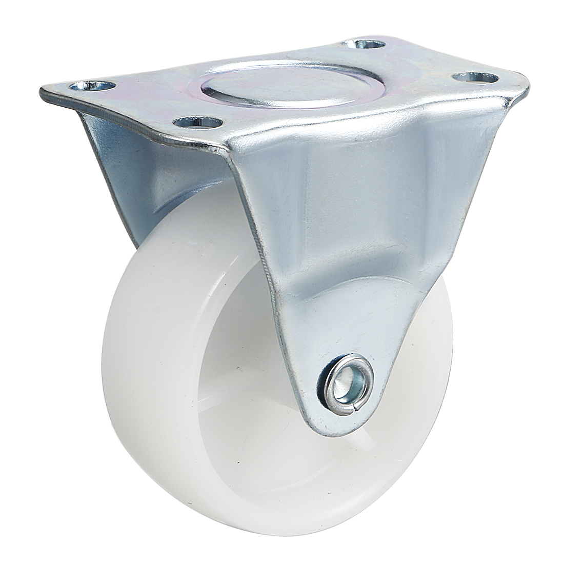 5Pcs 2 Inch Rigid NonSwivel Casters PP Plastic Wheel Top Plate Mounted