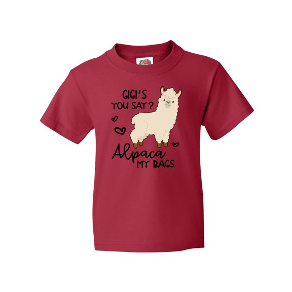 Inktastic Gigi's You Say Alpaca My Bags Youth T-Shirt