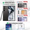 thumbnail image 2 of Entronix 3-in-1 Heavy Duty Case Compatible with Galaxy S24 Ultra with Screen Protector, Black, 2 of 6