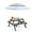 Gray, variant on KOTEK Kids Picnic Table, 4 in 1 Sand and Water Table w/Detachable Tabletop, 2 Removable Play Boxes, Foldable & Height Adjustable Umbrella, Wood Sensory Table and Bench for Outdoors, Indoors (Natural)