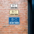 thumbnail image 3 of Signs ByLITA Classic Framed Family Savings Do Not Touch Durable ABS Plastic Laser Engraved Easy Installation Sign (Blue) - Medium, 3 of 7