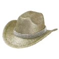 thumbnail image 4 of OOOUM Sparkle Cowboy Hat For Men Women Western Style Shiny Band Party Sun Hat Festival Music Event Cowgirl Hat Rose Gold, 4 of 4