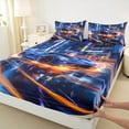 thumbnail image 3 of Castle Fairy Kids Teens Car Twin Sheet Sets,Speed Race Car Bedding, 3 of 7