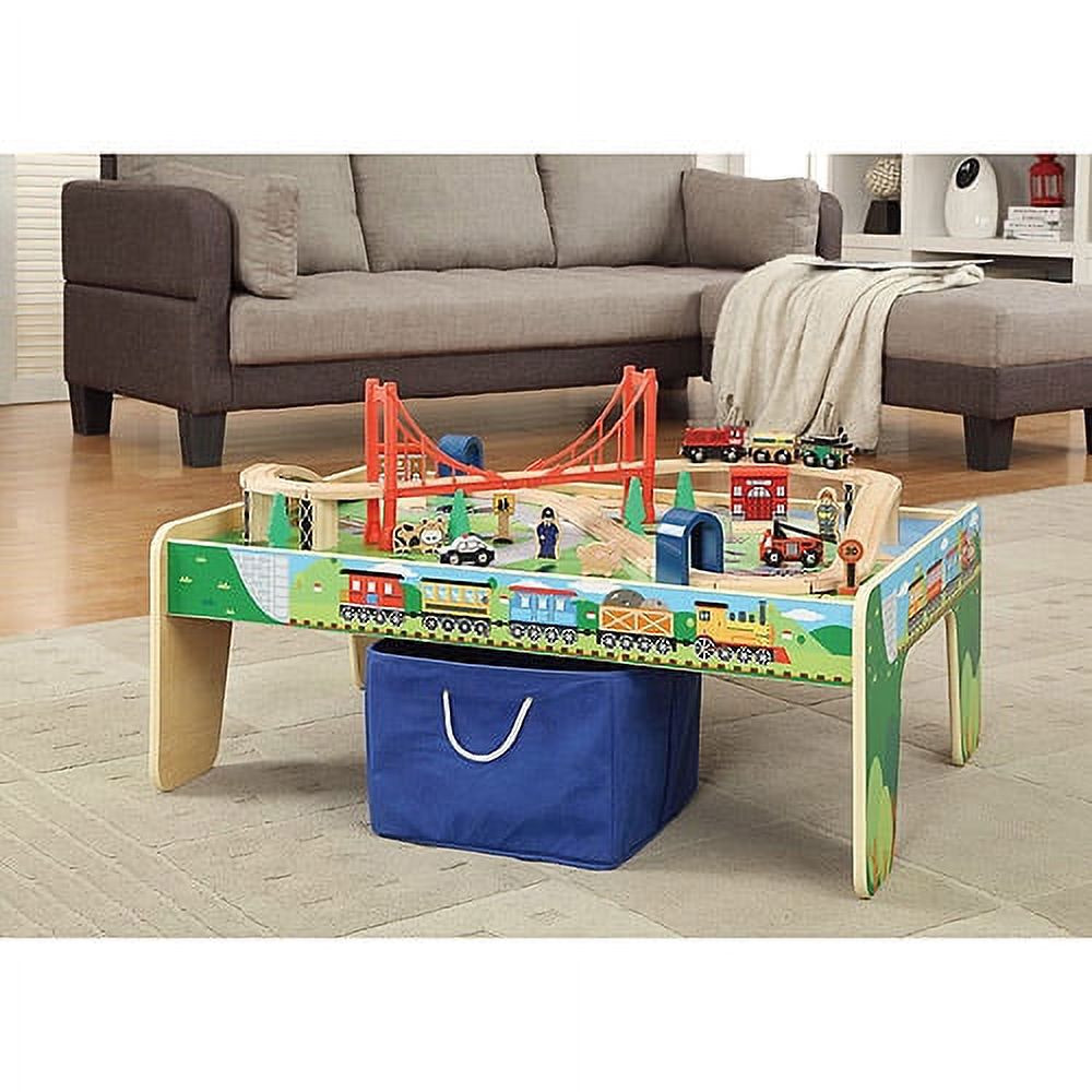 Wooden 50-Piece Train Set with Small Table Only At Walmart - image 2 of 3