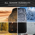 thumbnail image 7 of CAR GRAND Rubber Car Floor Mats, All Season All Weather Waterproof Automotive Mats Full Set 3 Pieces, Trim to Fit for Cars Sedans SUVs Trucks, Anti-Slip Easy Clean, All Black, 7 of 7