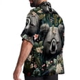 thumbnail image 3 of Koala Men's Short Sleeve Casual Printed Button Down Beach Shirts Hawaiian Style Unisex Summer Shirt, 3 of 6