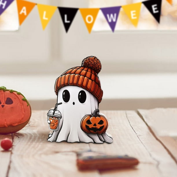 HOARBOEG 1pc Halloween Cute Little Ghost Tray Ornament Ghost