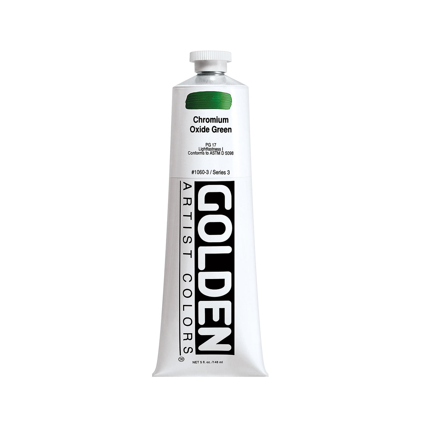 Golden Heavy Body Artist Acrylic - Chromium Oxide Green Dark, 5 oz