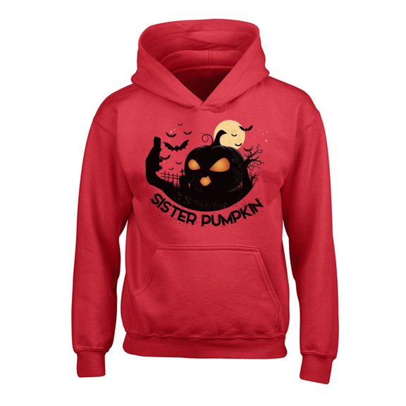 Awkward Styles Halloween Hoodies for Kids Sister Pumpkin Hooded Youth Sweatshirt