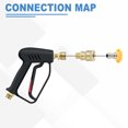 thumbnail image 3 of Pressure Washer Fitting, Solid Brass Pressure Washer Couplers, 1/4 Inch Quick Connect to Male NPT Thread for Pressure Washer Gun to Pressure Washer Hose, 1 Pack, 3 of 6