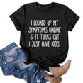 thumbnail image 5 of Gibobby Playera de Manga Corta Casual Suave Blusas informales con cuello redondo para mujer, camisa manga corta con estampado letras, camiseta informal holgada(Negro,M), 5 of 5