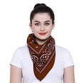 thumbnail image 6 of Aadikart Paisley Head Scarf Brown Pack of 1, 6 of 7