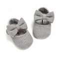 thumbnail image 1 of Newway Baby Girls Shoes Cozy Fleece Soft Bottom Warm Socks Newborn Crib Shoes With Cute Bow, 1 of 6