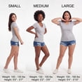 thumbnail image 4 of Emmalise Women's Basic Short Sleeve V-Neck T-Shirt, Black, 4 of 6