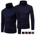 thumbnail image 1 of Mens Winte Warm Roll Turtle Neck Pullover Knitted Jumper Tops Sweater Shirt, 1 of 4