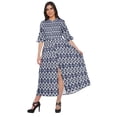 thumbnail image 1 of Moomaya Robe Kurti Longue à Manches Courtes Imprimée, Tunique Ligne A, Haut Indien pour Femmes, 1 of 5