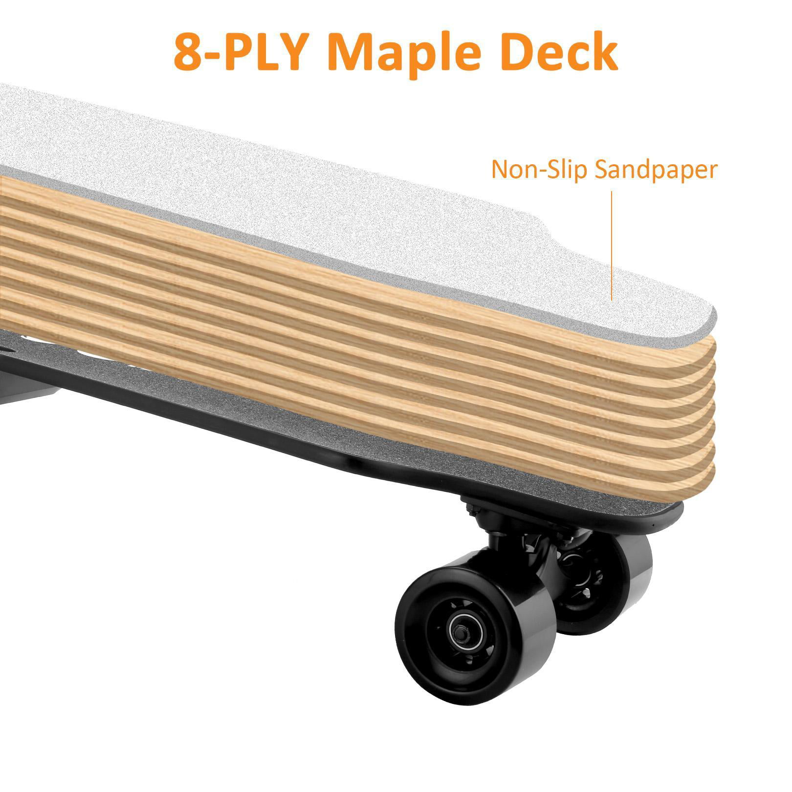 Details about  / Caroma 350W Dual Motor Electric Skateboard Wireless Remote Control Maple Deck