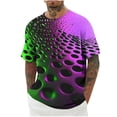 thumbnail image 1 of Mens Camisas de Manga Corta Impresión Casual Deportes Cuello Redondo Blusa, Poliéster Ligero para la Primavera Verano Al Aire Libre Uso Diario, 1 of 4