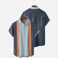 thumbnail image 4 of Mens Polo T-Shirt Stylish Comfortable Loose Fit Button Decoration Mens Summer Clothing,Blue,5XL, 4 of 7