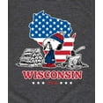 thumbnail image 3 of Peanuts - Wisconsin American Flag Snoopy - Toddler And Youth Short Sleeve Graphic T-Shirt, 3 of 6