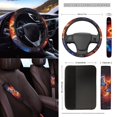 thumbnail image 3 of Xixirimido Fire Wolf Galaxy Car Front Seat Covers 12Pcs Set with Steering Wheel &Seat Belt Cover Car Trash Can Armrest Cover Air Vent Bag Rear View Mirror Cover Cup Coasters Kychain, 3 of 7
