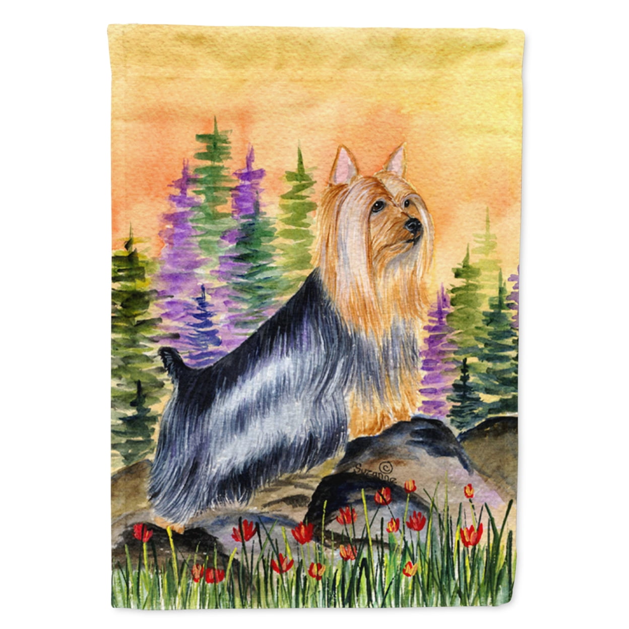 Caroline s Treasures SS8262-FLAG-PARENT Silky Terrier Flag multicolor