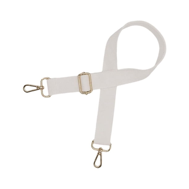 Sonducket Bolso de hombro de algodón con correa para niñas, bolso informal de diseño Simple, banda ajustable con hebillas, reparación de Viajes, Equipaje y Accesorios Varios Blanco