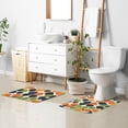 thumbnail image 6 of Yayeee Bath Rug for Bathroom Floor Non Slip Rectangle Fluffy Soft Absorbent Mat, 16"x24", Black Clover Pattern, 6 of 7
