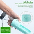 thumbnail image 4 of Botella portátil de agua para perros de 300 ml, botella de agua para perros antibacteriana y a prueba de fugas, con filtro, para caminar, senderismo, (verde) PenghuiLiu 9024719111476, 4 of 5